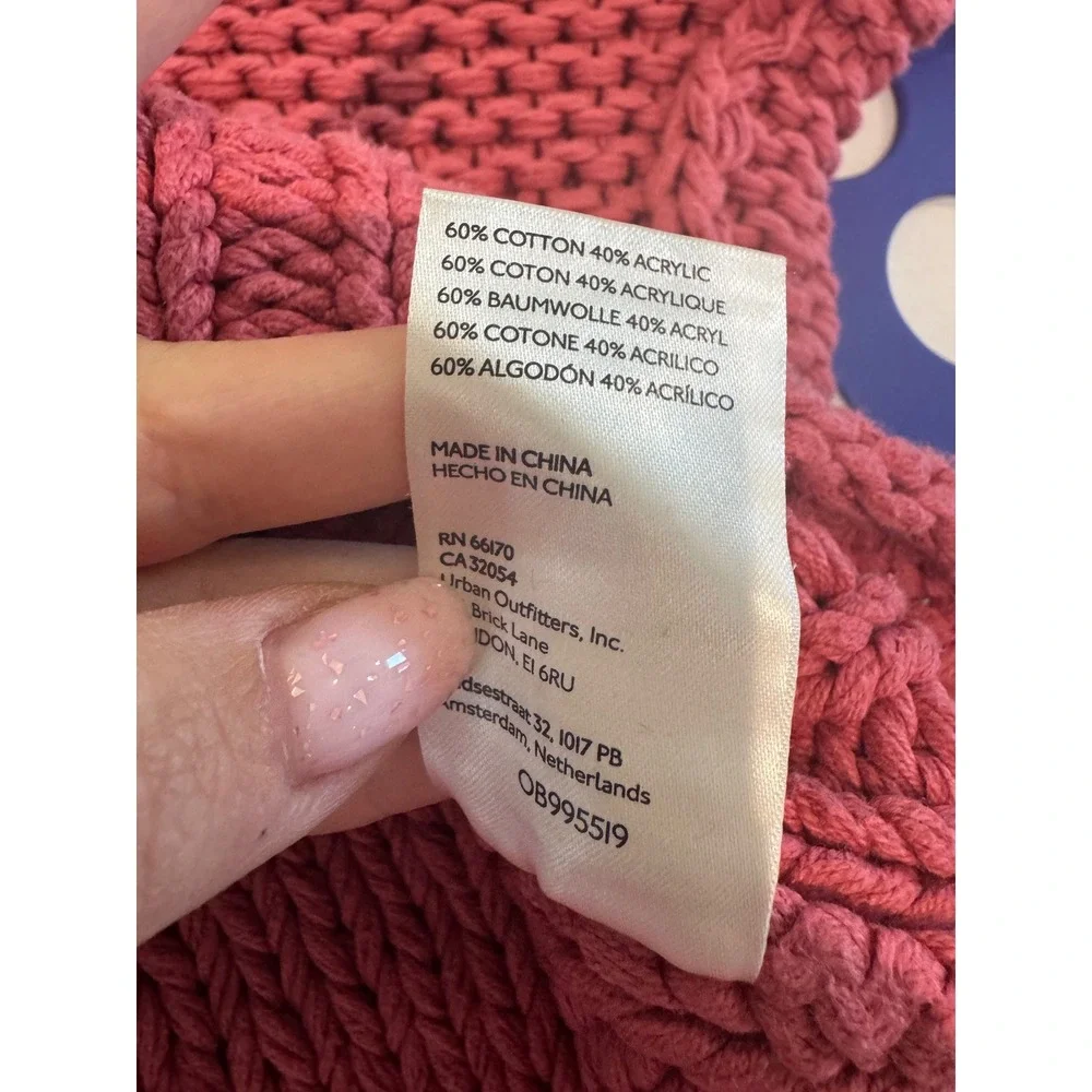 Free‎ People My Only Sunshine Chunky Knit Sweater Women M Oversized Boho Slouchy